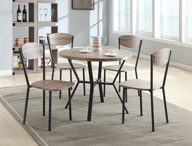 1230SET-GW BLAKE 5-PK ROUND DINING SET GREYWAS