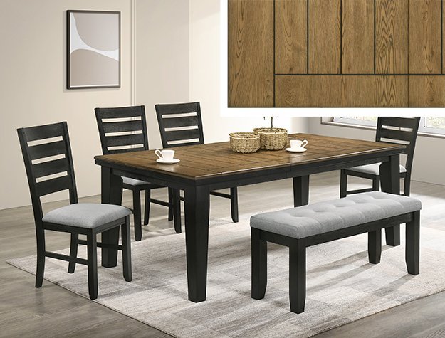 2152WC-6P BARDSTOWN WHEAT CHARCOAL DINING