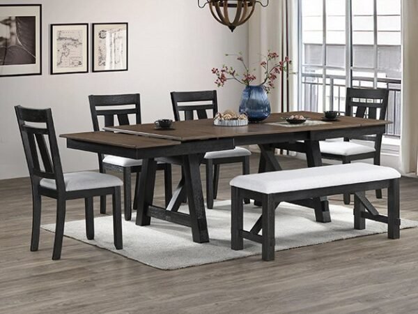 2158WC-6P MARIBELLE WHEAT CHARCOAL DINING