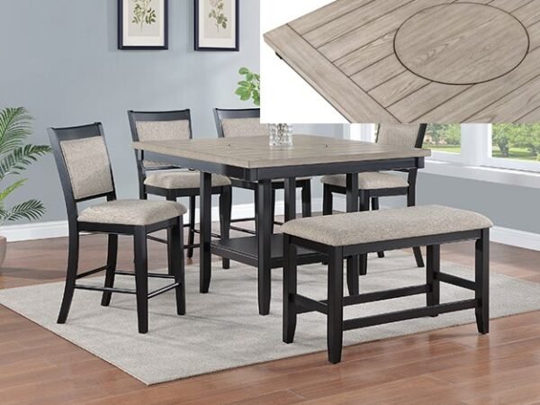 2727LG-6P FULTON CT HT DINING LIGHT GREY