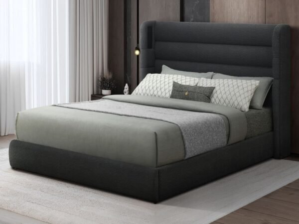 Hero Black Platform Bed (w/ Bluetooth Speaker) - Queen, King