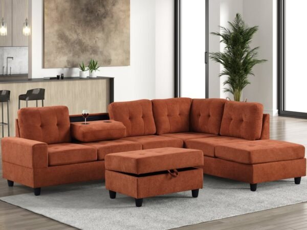 43Heights Reversible Sectional + Ottoman