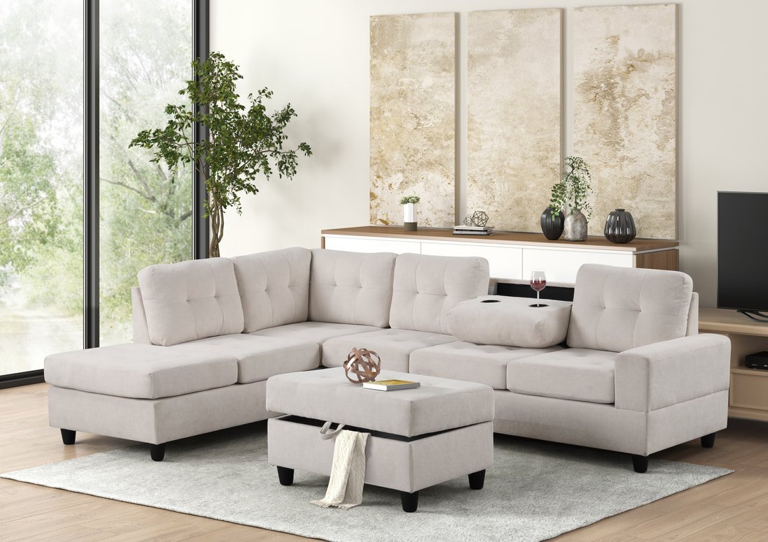 45Heights Reversible Sectional + Ottoman