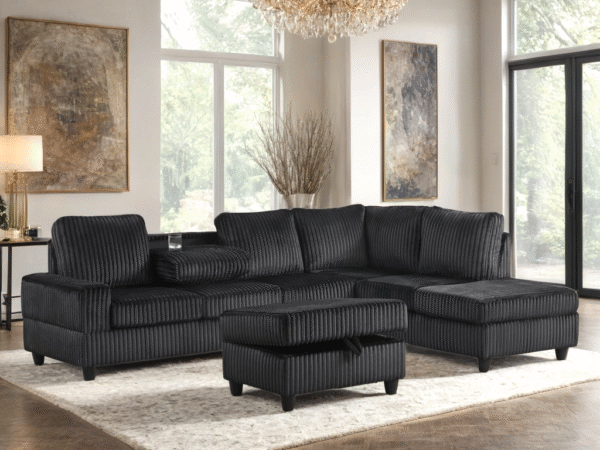 48Heights Reversible Sectional + Ottoman