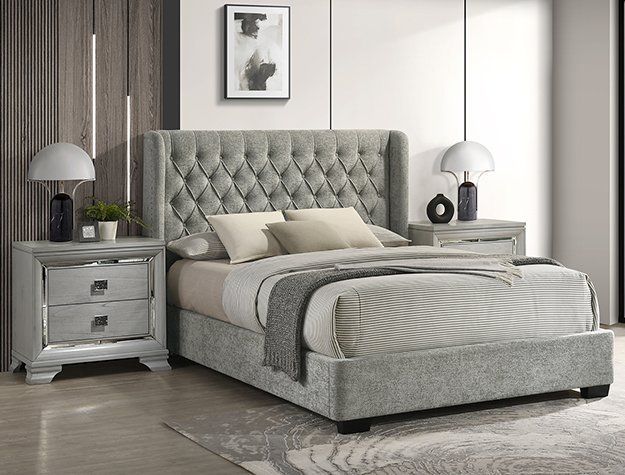 5094LG DAPHNE BED LIGHT GREY