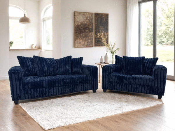 510 Navy - Sofa & Loveseat Set