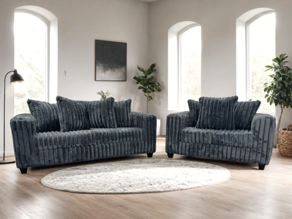 510 Charcoal - Sofa & Loveseat Set