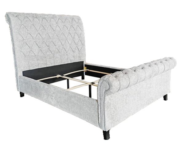 5103LG KATE PLATFORM BED L.GREY TWEED