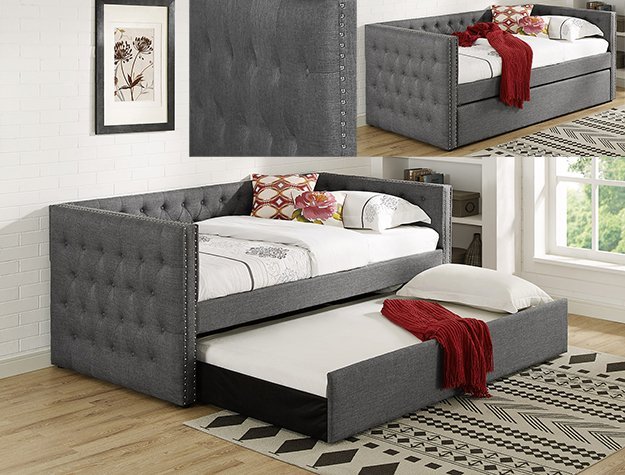 5335GY-SET TRINA GREY DAYBED