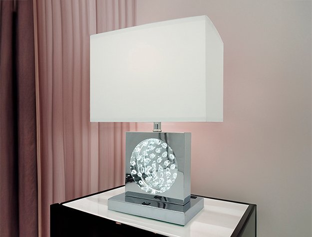 6289T-CR TABLE LAMP CHROME-LED ACCENT