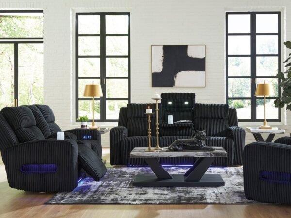 Ashley 642-02 - 2PC or 3PC Power Reclining LED/STEREO Set