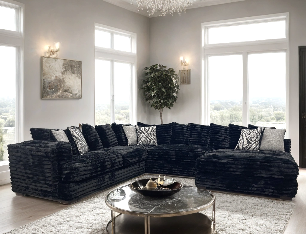 880 Black - Oversized Sectional