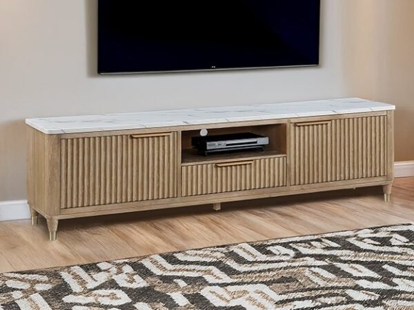 B1450-9 KARA TV STAND-CERUSED NATURAL