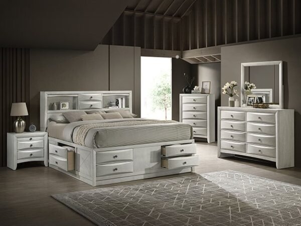 SETB4255 EMILY STORAGE WHITE BEDROOM