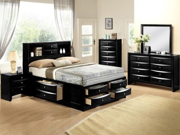 SETB4285 EMILY BLACK STORAGE BEDROOM