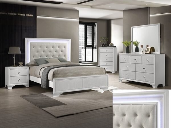 SETB4312 LYSSA BEDROOM OAT/FROST