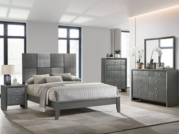SETB4715 DENKER GUNMETAL BEDROOM GROUP