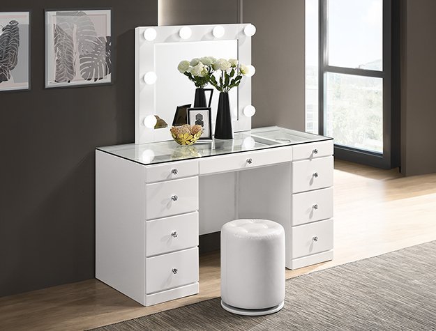 B4850WH-4852-11 AVERY/LUXO VANITY WHITE