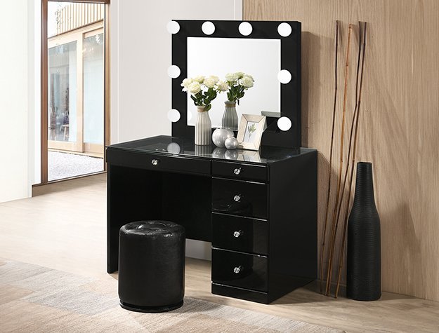 B4851BK-4852-11 MORGAN/LUXO VANITY BLACK