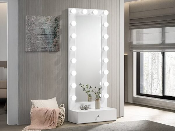 B4852WH-DB-SET LUXO TALL LIGHTED VANITY W/DRAWER