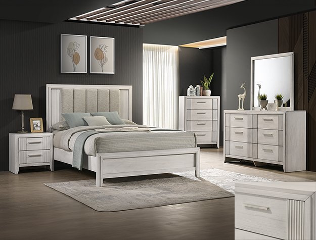 SETB5552 CARLTON BEDROOM GROUP WHITE