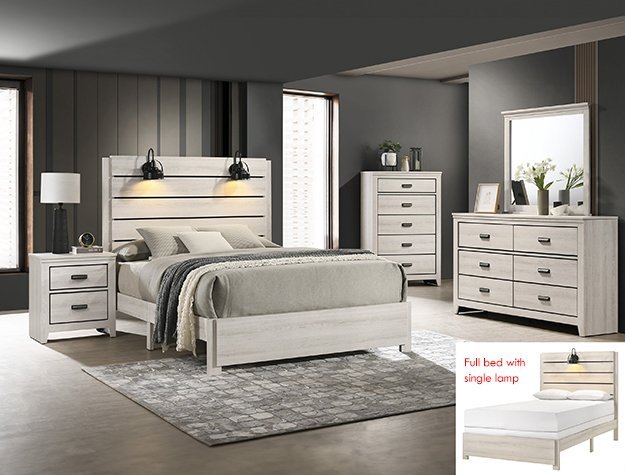 SETB6810 CARTER BEDROOM GROUP WHITE