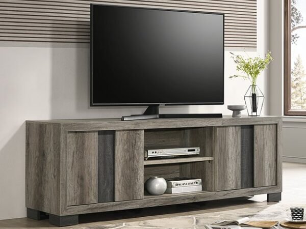 B6830-99 RANGLEY TV STAND-GREY/BROWN