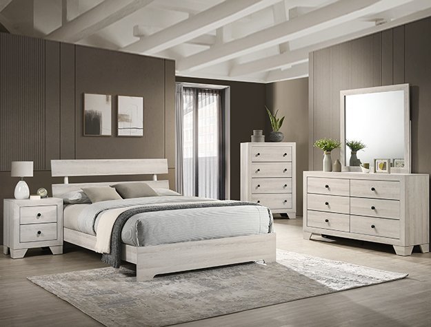 SETB6982 ATTICUS BEDROOM GROUP WHITE