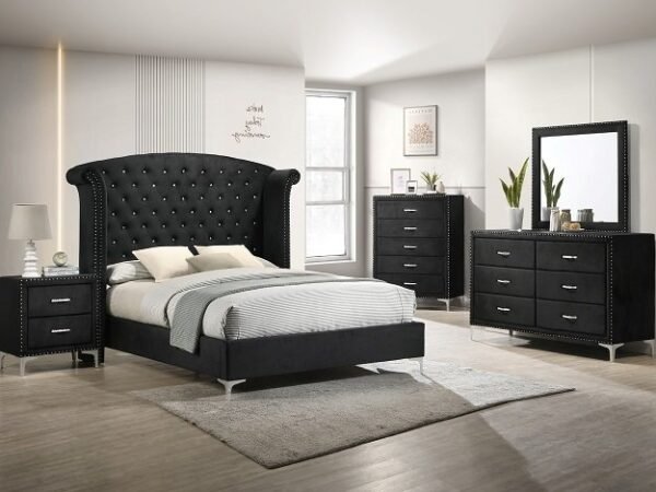 SETB9265 LUCINDA BEDROOM GROUP BLACK