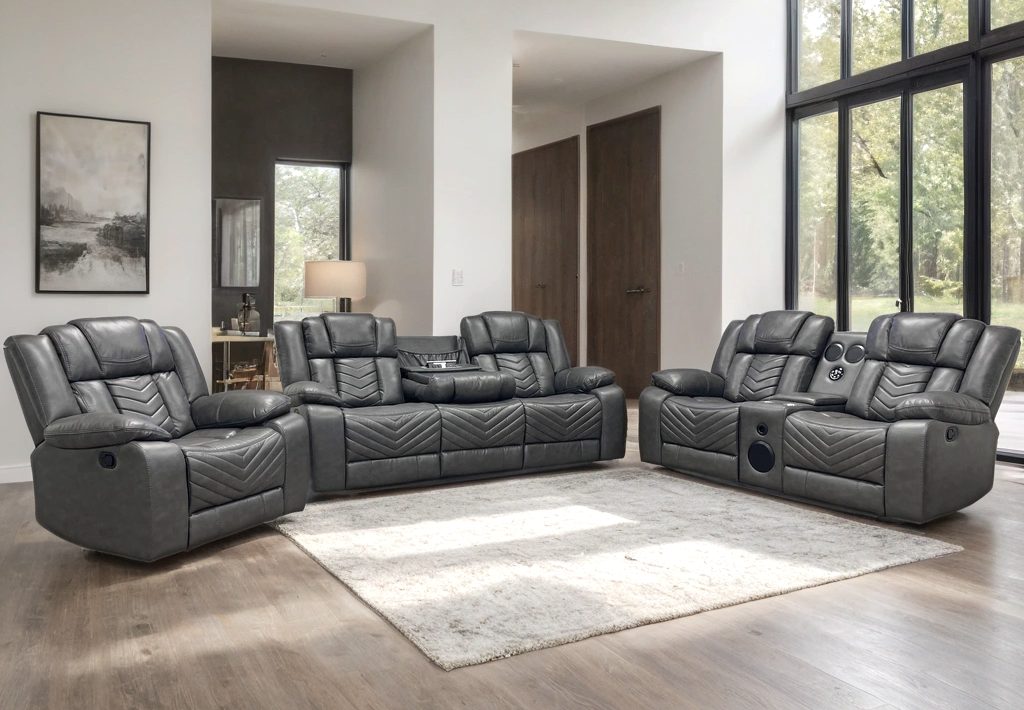 Ace Gray - 3PC Reclining Set