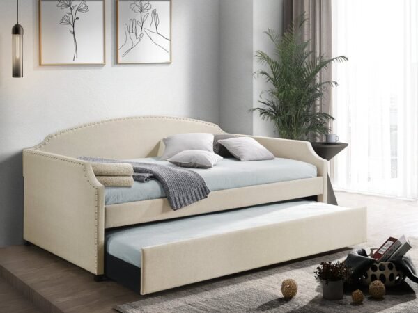 Amanda Beige - Daybed with Trundle