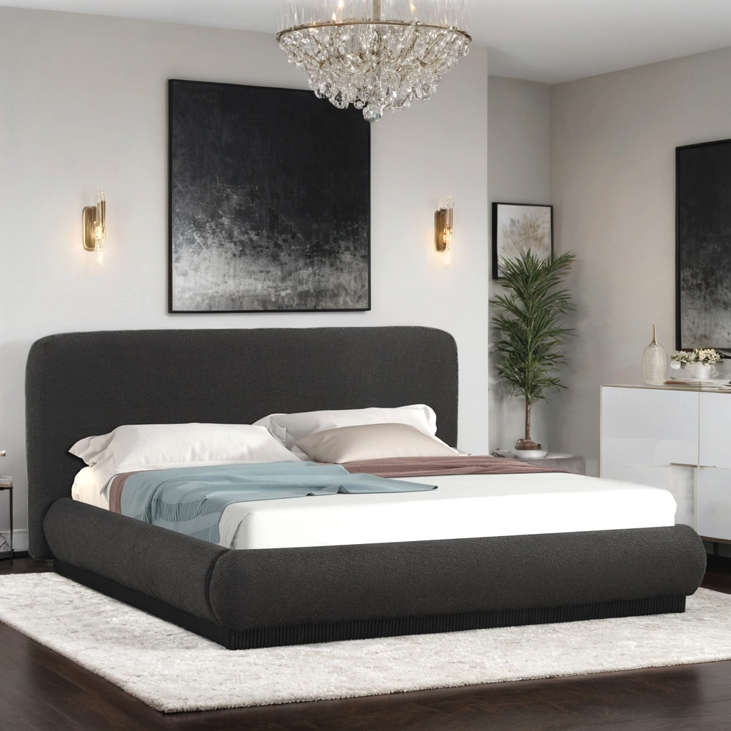 Annie Black Platform Bed - Queen, King