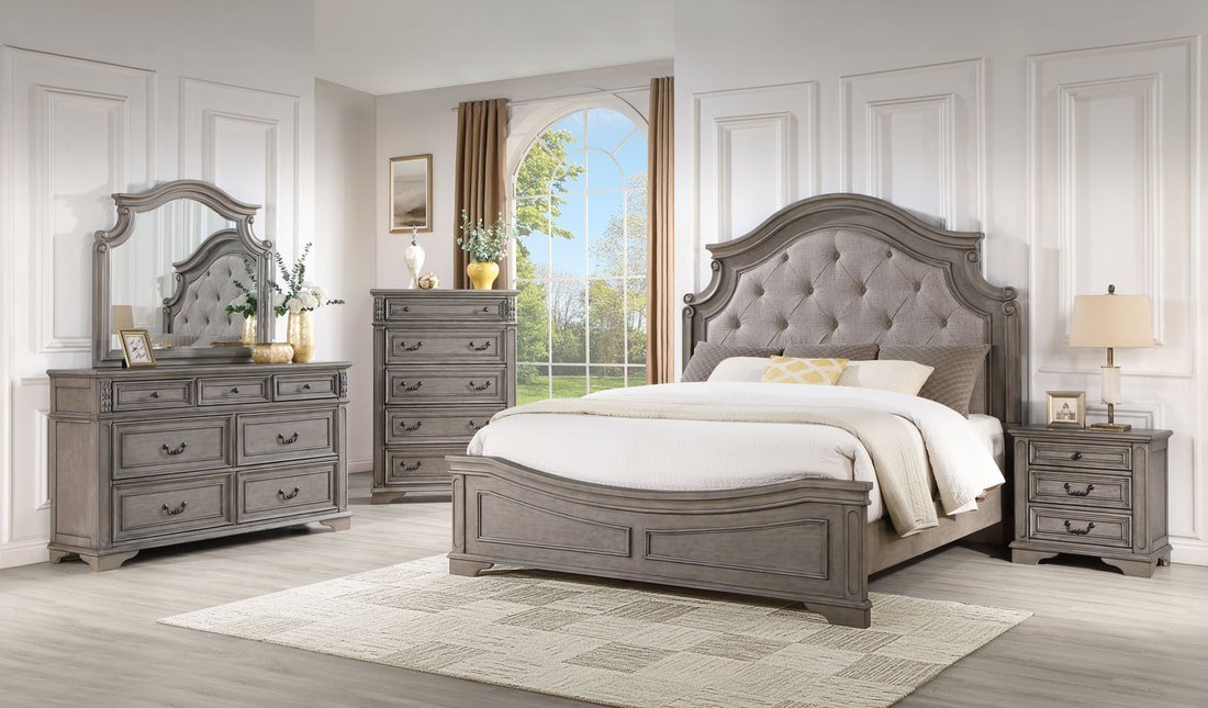 B6010 - 4pc or 5pc Bedroom Set - Queen, King