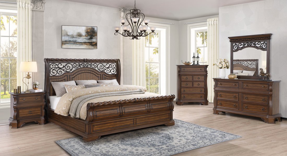 B7000 - 4pc or 5pc Bedroom Set - Queen, King