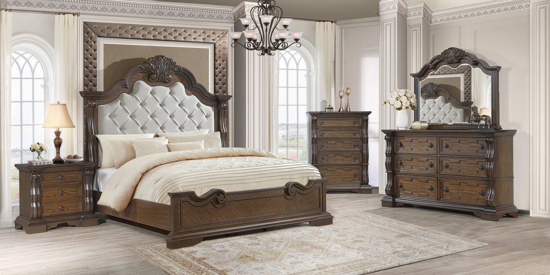 B9000 - 4pc or 5pc Bedroom Set - Queen, King