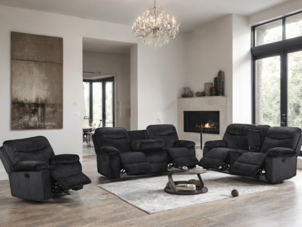 BRAVO - Black 3pc Reclining Set