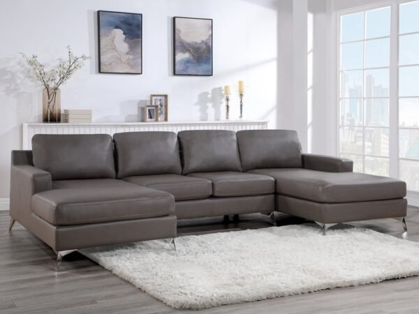 Candace Bronze Double Chaise Sectional