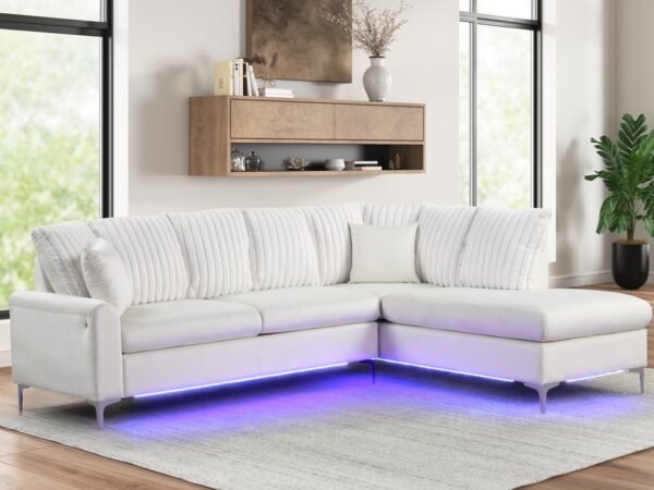 Candy Beige -Sectional (w/ LED's)