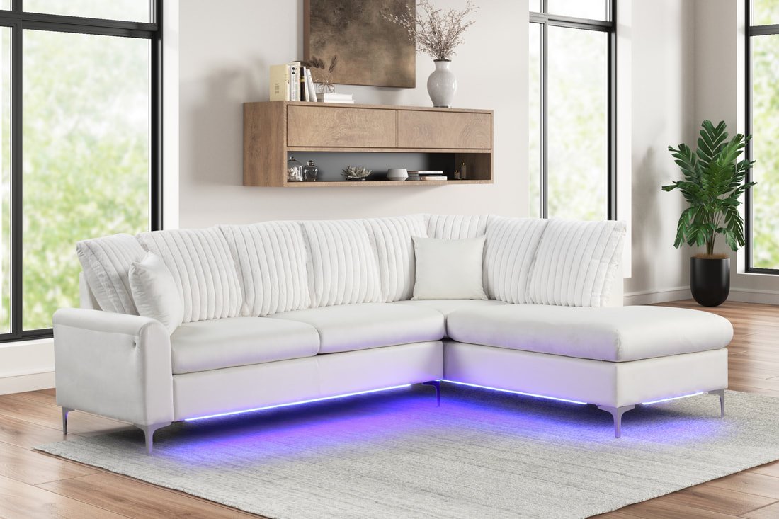 Candy Beige -Sectional (w/ LED's)