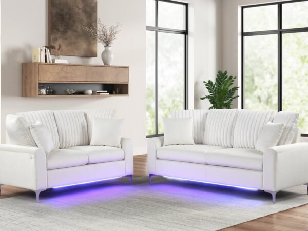 Celina Beige - 2PC Sofa & Loveseat Set