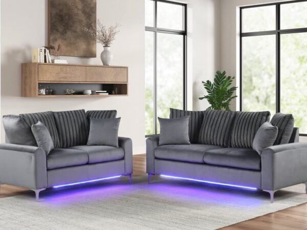 Celina Charcoal - 2PC Sofa & Loveseat Set