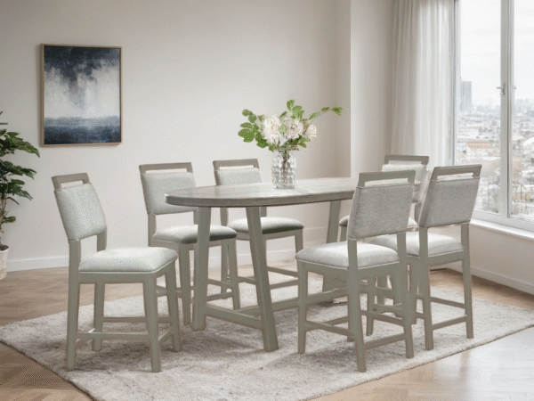 D2500 Counter Height Table + 6 Chair Set