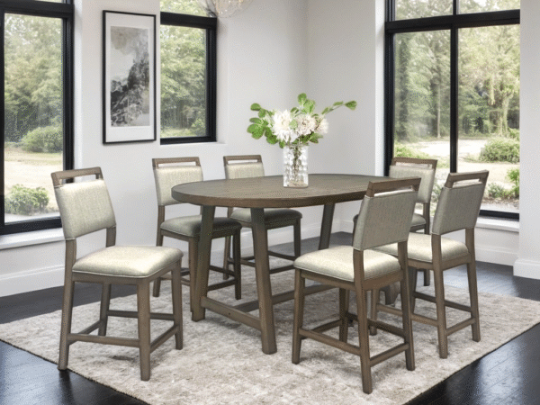 D2510 Counter Height Table + 6 Chair Set