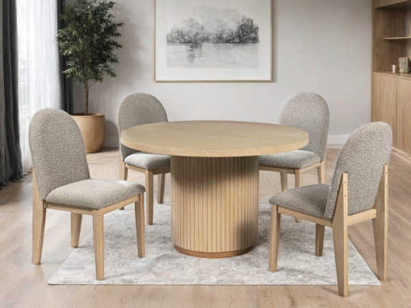 D400 Dining Table + 4 Chair Set