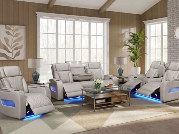 DUBAI 3PC Sand Power Reclining Set