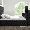 Future Black Platform Bed - Queen, King