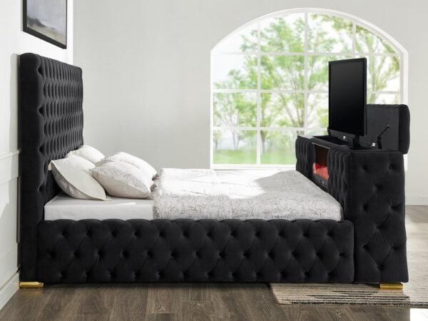 Future Black Platform Bed - Queen, King