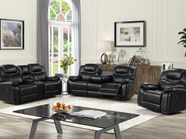 Galveston Black - 3PC OVERSIZED Reclining Set