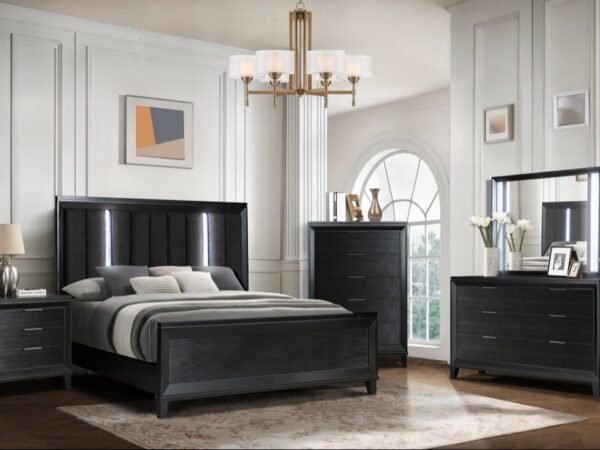 Havana Black - 4pc or 5pc Bedroom Set - Queen, King