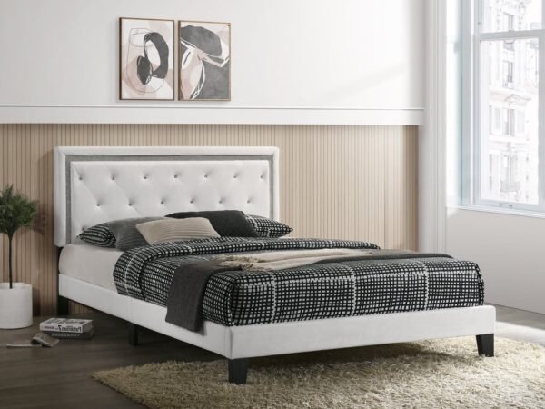 HH910 - White PU Platform - Queen, King